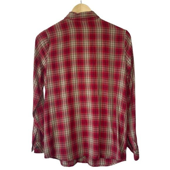 J.Jill Soft Brushed Rayon Tartan Plaid Button Down Shirt Sz S - Picture 2 of 7